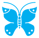 Butterfly color filled icon