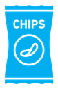 Chips color filled icon
