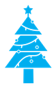 Christmas tree icon (2) color filled icon
