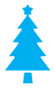 Christmas tree color filled icon