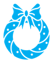 Christmas wreath color filled icon
