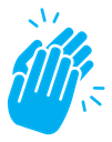 Clapping hands color filled icon