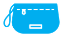 Cosmetic bag color filled icon
