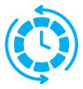 Course of time color filled icon