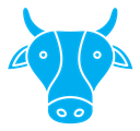Cow color filled icon