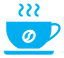 Cup of coffee color filled icon