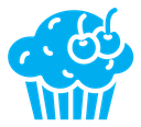 Cupcake color filled icon