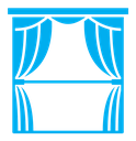 Curtain color filled icon