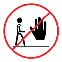 Do not enter sign color filled icon