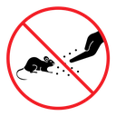 Do not feed the animals sign color filled icon