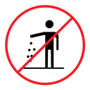 Do not litter sign color filled icon