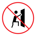 Do not push sign color filled icon