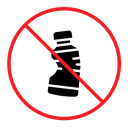 Dont throw away plastic sign color filled icon