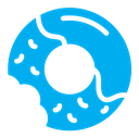 Doughnut color filled icon