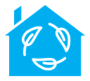 Eco house color filled icon