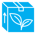 Eco packaging color filled icon