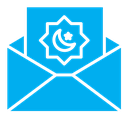 Eid mubarak envelope color filled icon