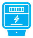 Electric meter color filled icon