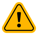 Warning sign with exclamation point color filled icon