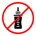 Feeding bottle forbidden color filled icon