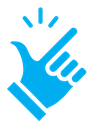 Finger snapping color filled icon