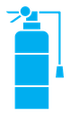 Fire extinguisher color filled icon