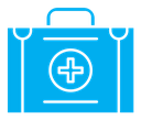 First aid box color filled icon