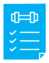 Fitness plan color filled icon