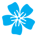 Flax flower color filled icon