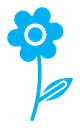 Flower color filled icon