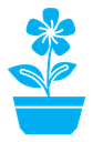 Flowerpot color filled icon