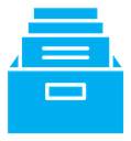 Folder box color filled icon