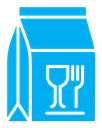 Food delivery paper bag color filled icon