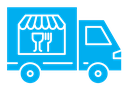 Food truck color filled icon