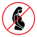 Forbidden pregnant color filled icon