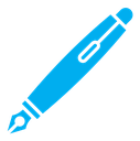 Fountain pen color filled icon