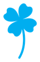 Four leaf clover color filled icon