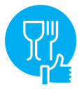 Good food color filled icon