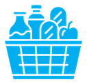 Groceries color filled icon