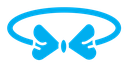 Hair tie color filled icon