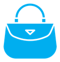 Hand bag color filled icon