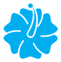Hawaiian flower color filled icon