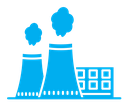 Heat power station color filled icon