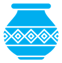 Indian pot color filled icon