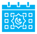Islamic calendar color filled icon