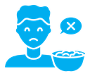 Lack of appetite color filled icon