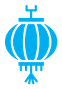 Lantern color filled icon