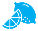 Lemon color filled icon