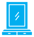 Makeup mirror color filled icon
