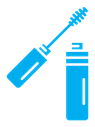 Mascara brush color filled icon
